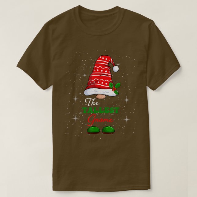 Tallest Gnome Family Matching Christmas Funny Paja T-Shirt (Design vorne)