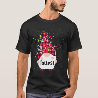 Tallest Gnome Matching Family Group Christmas Ligh T-Shirt