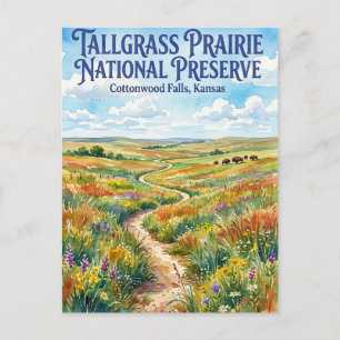 Tallgrass Prairie National Preserve USA Postkarte