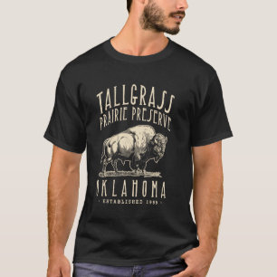 TALLGRASSPRÄRIE, OKLAHOMA. BISON-ENTWURF T-Shirt