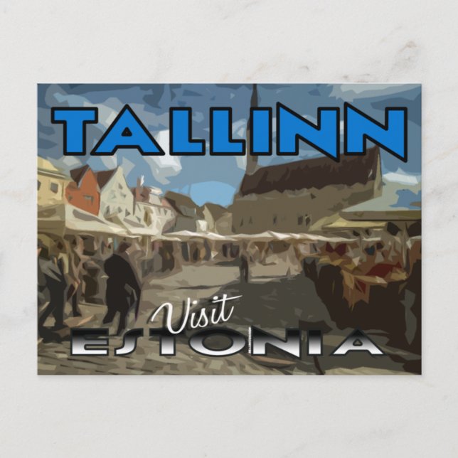 Tallin, Besuch Estland Postkarte (Vorderseite)