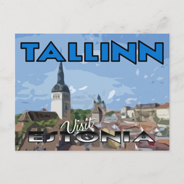 Tallin, Besuch Estlands Postkarte (Vorderseite)