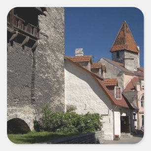 Tallin, Estland. Tallin ist gewissermaßen ein Quadratischer Aufkleber
