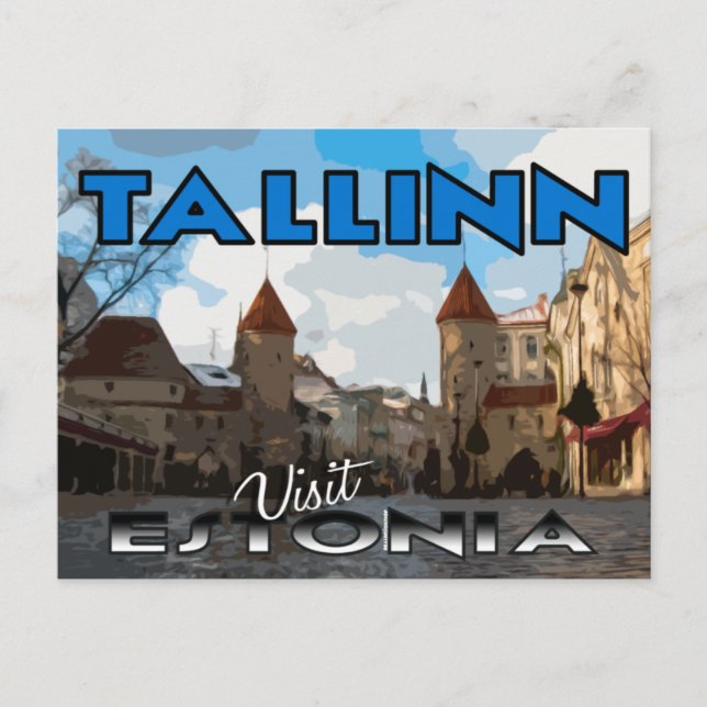 Tallinn, Besuch Estlands Postkarte (Vorderseite)