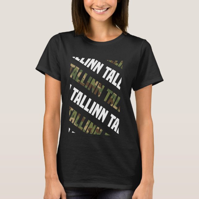 Tallinn Camouflage Pattern Green Camouflage T-Shirt (Vorderseite)