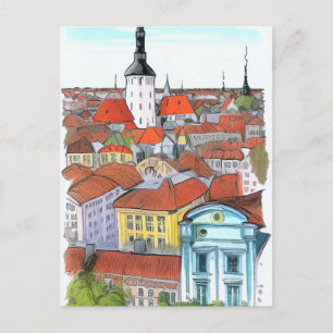 Tallinn Estland Art Card Postkarte