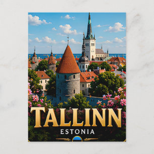 Tallinn Estland Mittelalterliche Altstadt 🏰 Postkarte