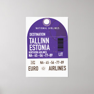 Tallinn Estland Reisekarte Leinwanddruck