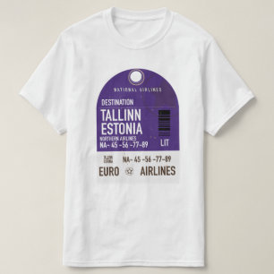 Tallinn Estland Reisekarte T-Shirt