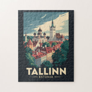 Tallinn Estland Reisen Art Vintag Puzzle