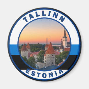 Tallinn Estland Retro-Reise-Kunstkreis Vintage Magnet