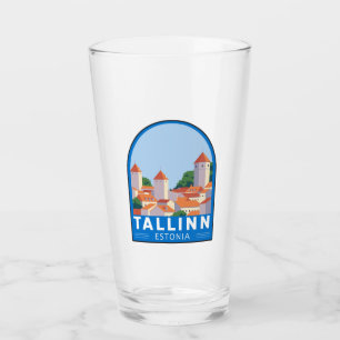 Tallinn Estland Retro Reisen Art Vintag Glas