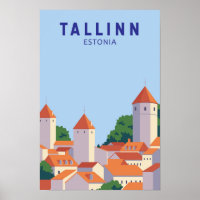Tallinn Estland Retro Reisen Art Vintag