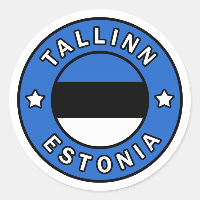 Tallinn Estland Runder Aufkleber (Vorderseite)