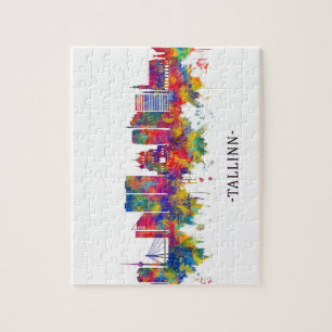 Tallinn Estland Skyline Puzzle