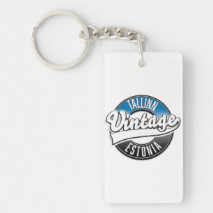 Tallinn Estland Vintage-Logo Schlüsselanhänger