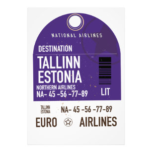 Tallinn Estnisch Fahrkarte Fotodruck