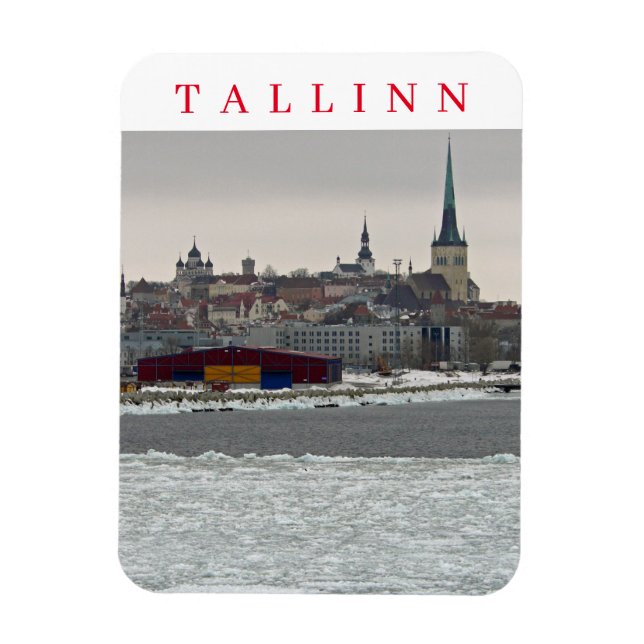 Tallinn im Winter Blick Kühlschrankmagnet Magnet (Vertikal)