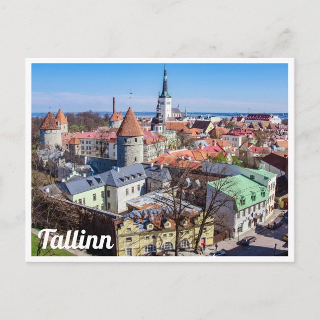 Tallinn Innenstadt Aussicht Postkarte (Vorderseite)