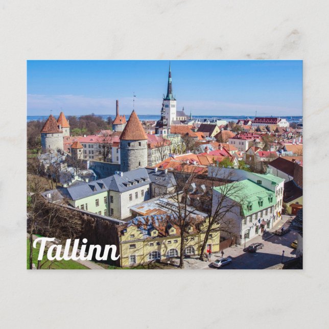 Tallinn Innenstadt Aussicht Postkarte (Vorderseite)