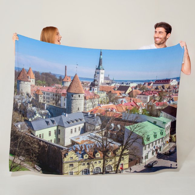 Tallinn Innenstadtblick Fleecedecke (Beispiel)