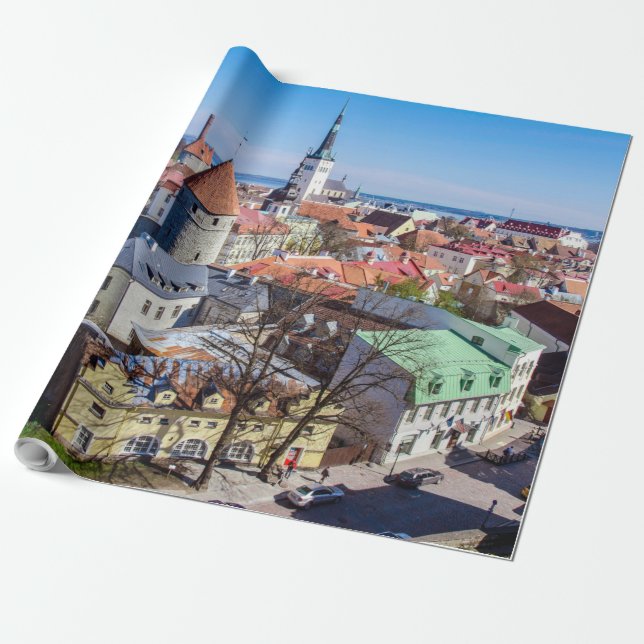 Tallinn Innenstadtblick Geschenkpapier (Ungerollt)