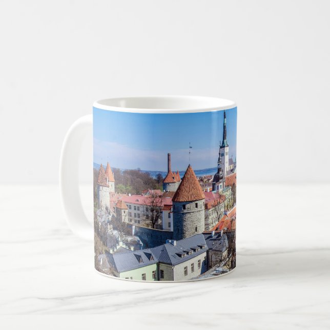 Tallinn Innenstadtblick Kaffeetasse (Vorderseite Links)