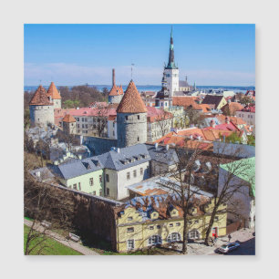 Tallinn Innenstadtblick Magnetkarte