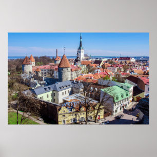 Tallinn Innenstadtblick Poster
