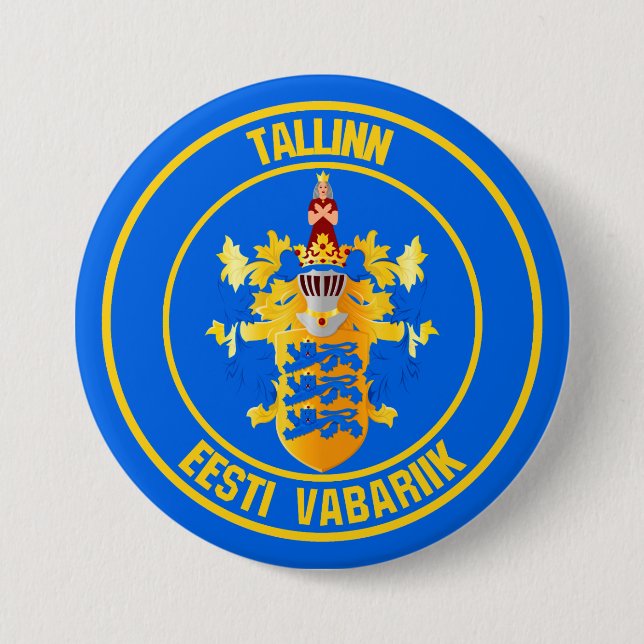 Tallinn Round Emblem Button (Vorderseite)