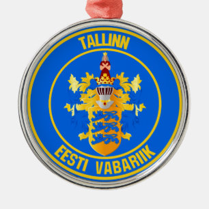 Tallinn Round Emblem Ornament Aus Metall
