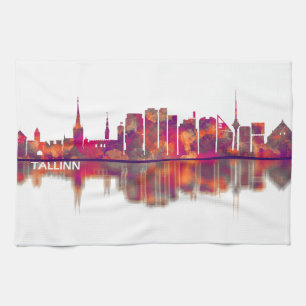 Tallinn Skyline Geschirrtuch