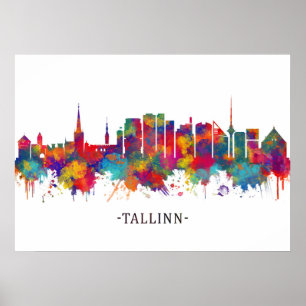 Tallinn Skyline Poster