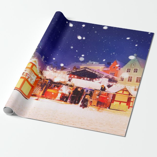 Tallinn Weihnachtsmarkt.  Geschenkpapier (Ungerollt)