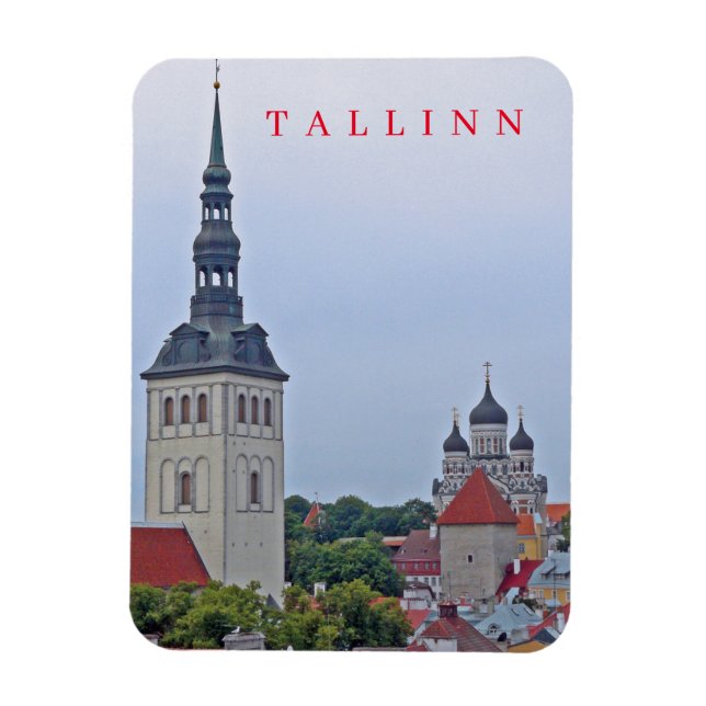 Tallinnturm und Kühlschrankmagnet Magnet (Vertikal)