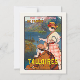 Talloire. Lac D'annecy Vintage Poster 1910 Postkarte