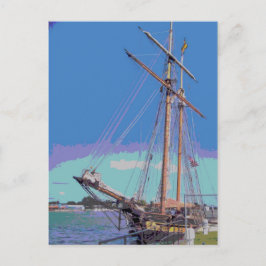 Tallschiff-Form Postkarte