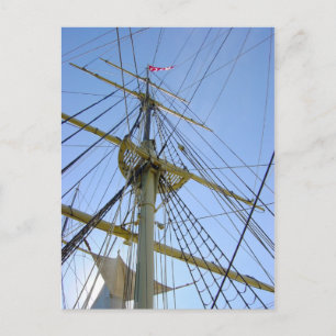 Tallschiff-Rigging Postkarte