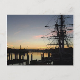 Tallship bei Sunrise Postkarte