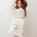 TALLULAH Boho Coastal Cowgirl Bachelorette Tragetasche<br><div class="desc">Dieses Bachelorette-Taschentuch bietet Cowgirl-Hut,  Surfbrett und Cowgirl Stiefel mit böhmischen Terrakotta Flora.</div>