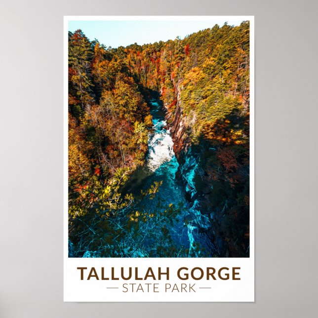 Tallulah Gorge Staat Park Georgia Poster (Vorne)