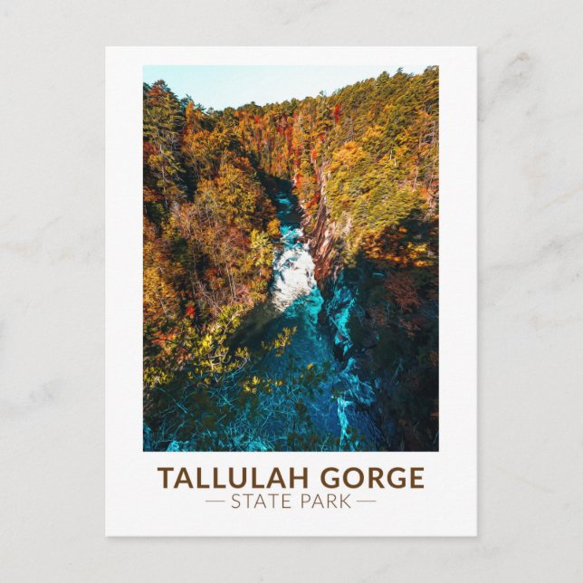 Tallulah Gorge Staat Park Georgia Postkarte (Vorderseite)