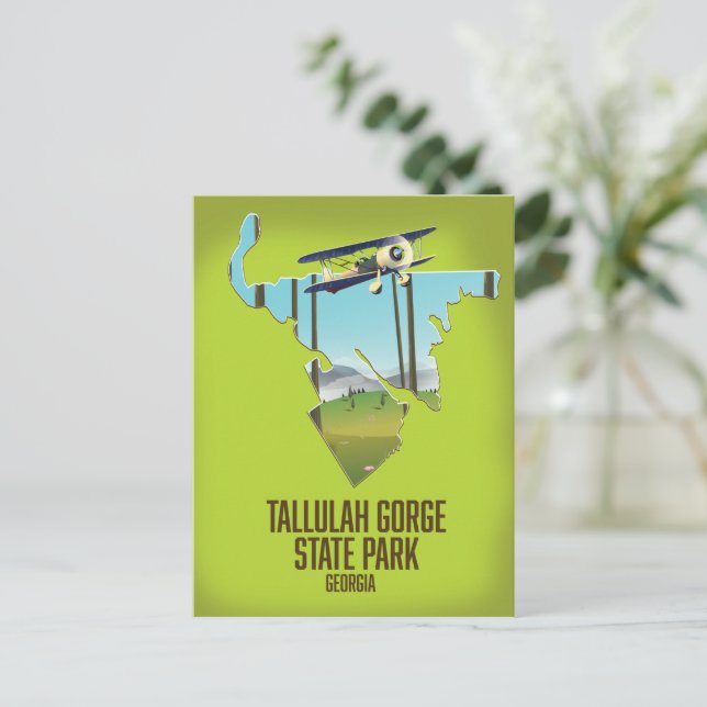 Tallulah Gorge Staat Park Karte (Stehend Vorderseite)