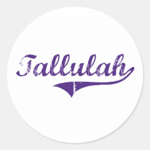 Tallulah Louisiana klassischer Entwurf Runder Aufkleber