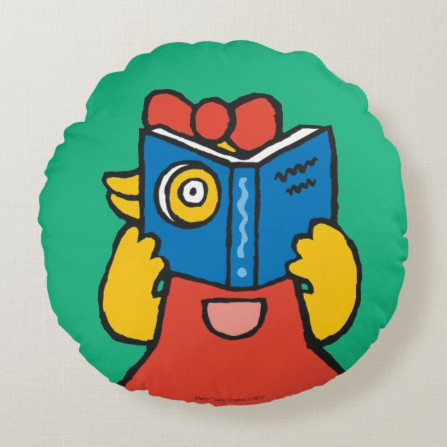 Tallulah macht ein lustiges Gesicht Rundes Kissen (Vorderseite)