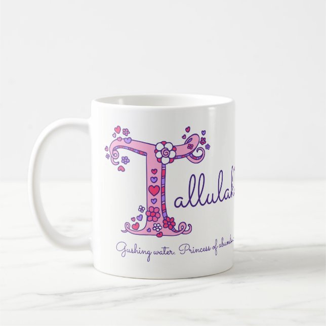 Tallulah Name bedeutet doodletter T art Tasse (Links)