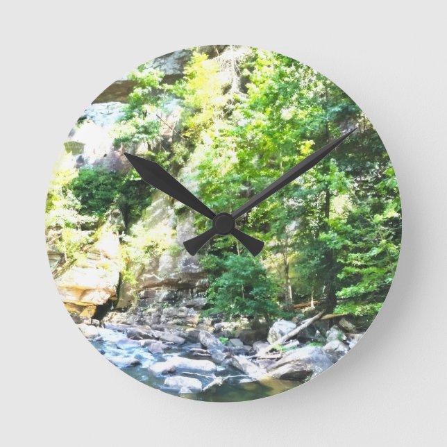 Tallulah-Schlucht Runde Wanduhr (Vorderseite)