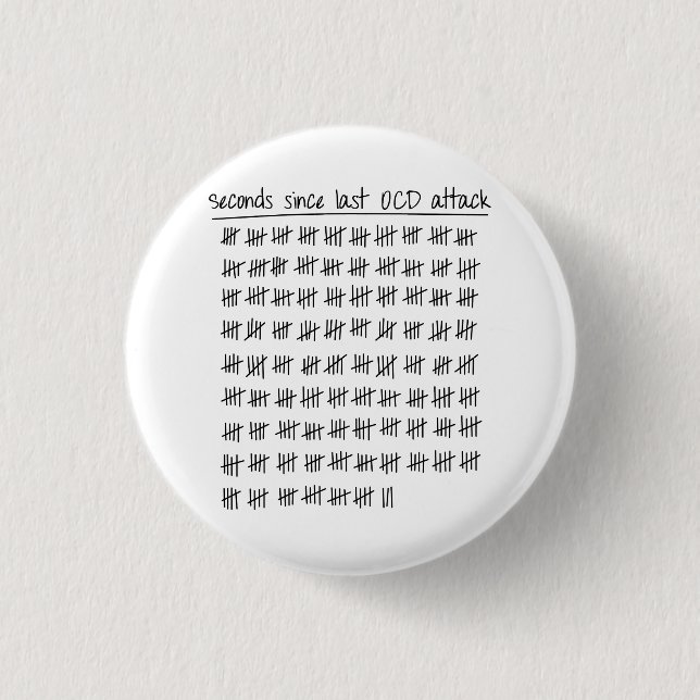 Tally der Zwangsstörung-OCD Button (Vorderseite)