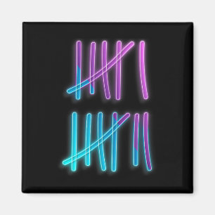 Tally Marks 67 Meme Farbige Zählung 6 7 Brainrot Magnet
