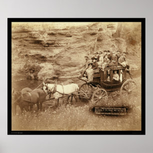 Tallyho Stagecoach Sioux City SD 1889 Poster
